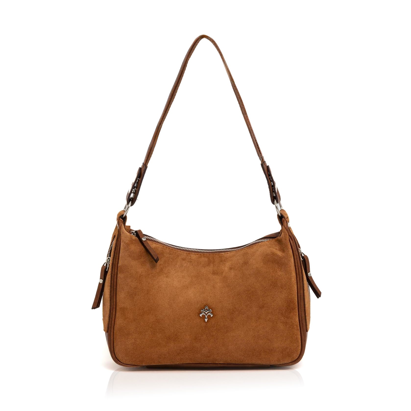 Alian-N Kadın Hakiki Süet Deri Omuz Çantası