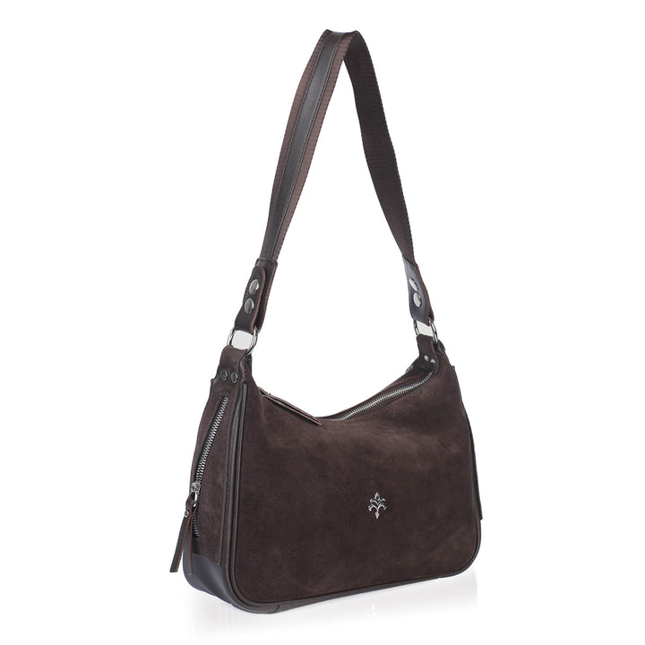 Alian-N Kadın Hakiki Süet Deri Omuz Çantası