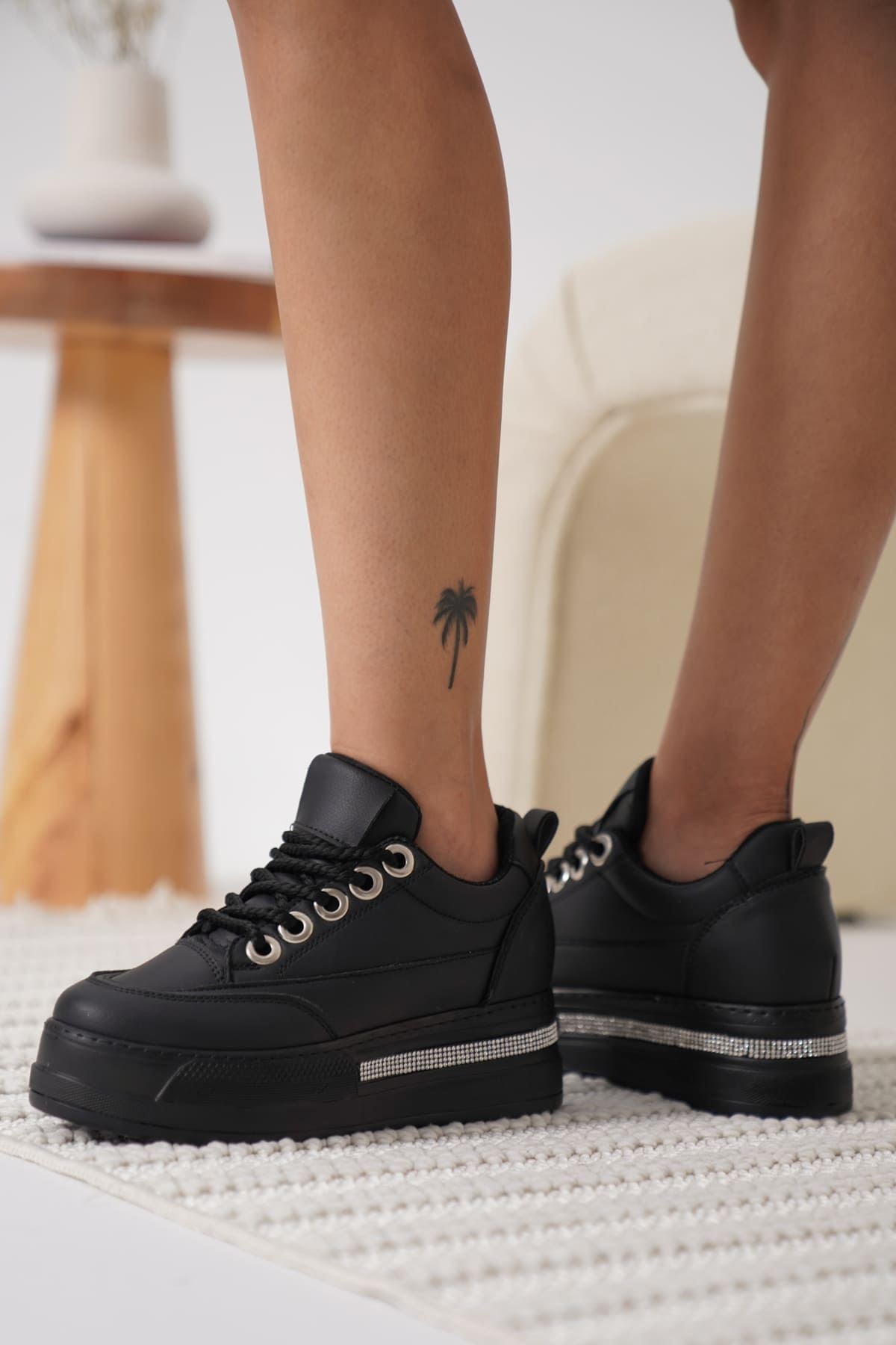 Alice Kadın Siyah Gizli Topuk Spor Ayakkabı