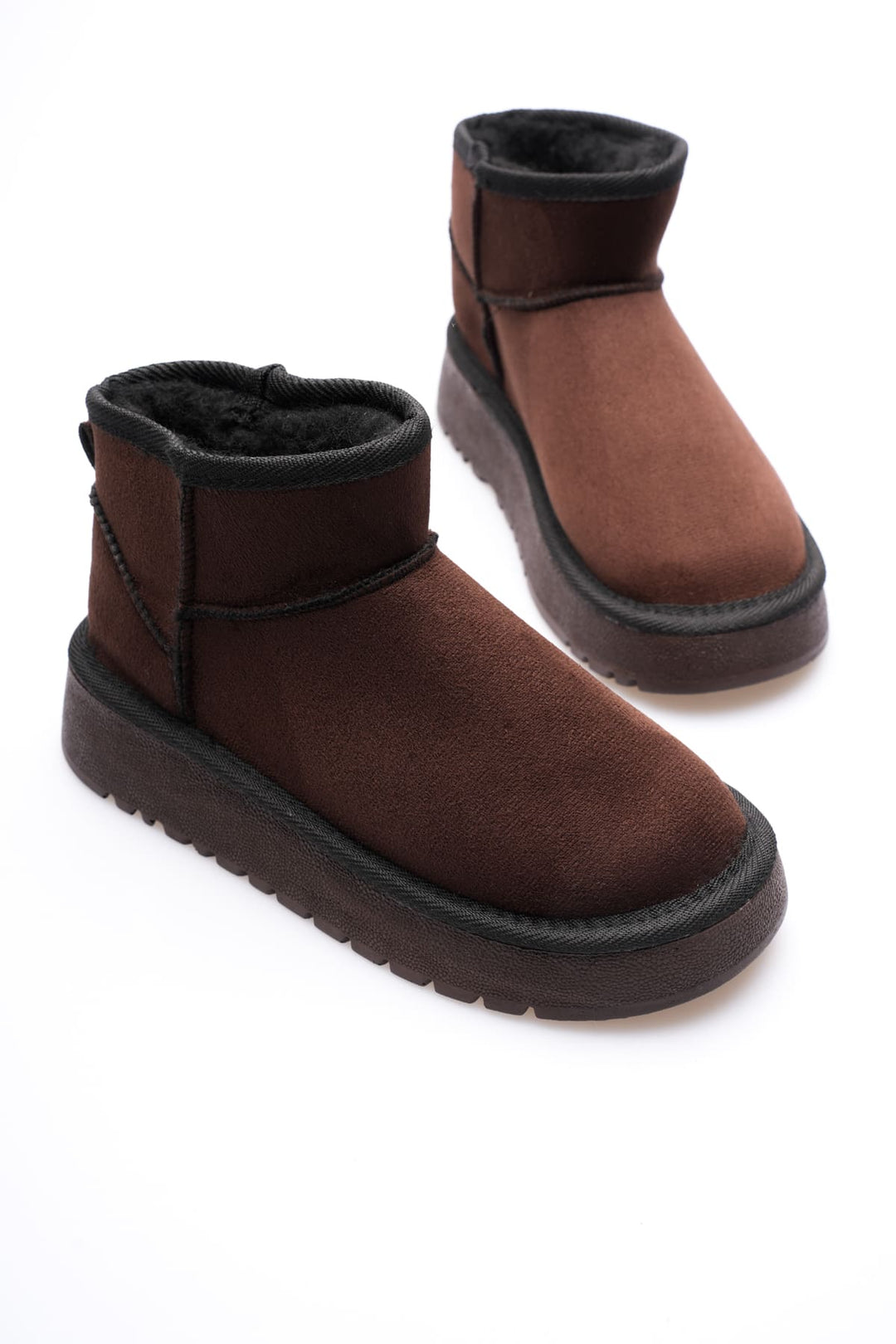 Alina Kadın Acı Kahve Kışlık Kürklü Bot