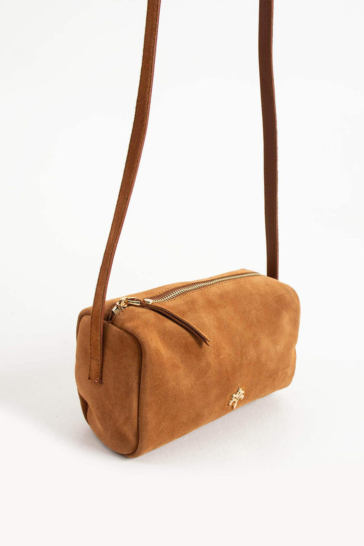 ANDERO Kadın Hakiki Süet Deri Çapraz Çanta