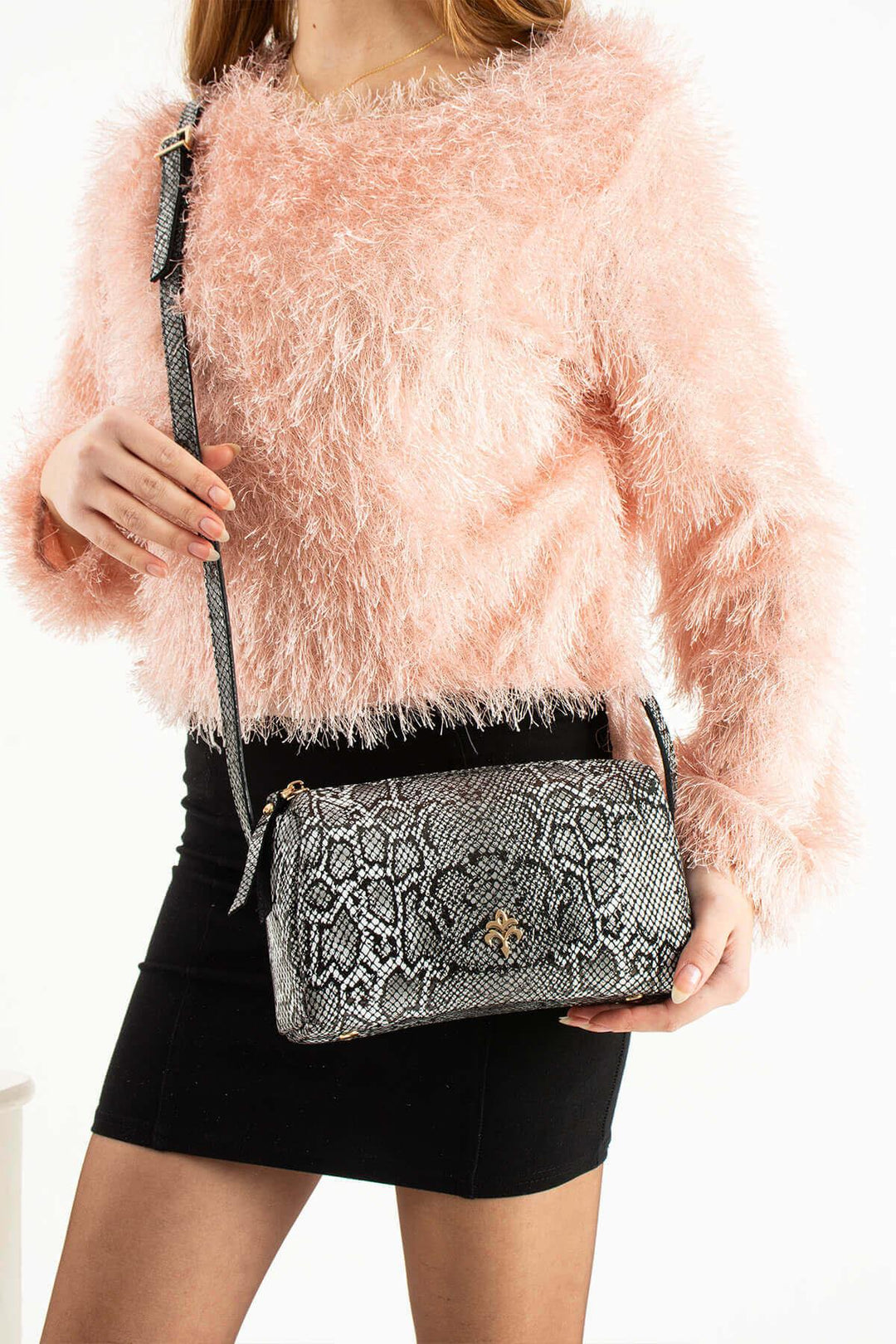 ANDERO Kadın Hakiki Süet Deri Çapraz Çanta