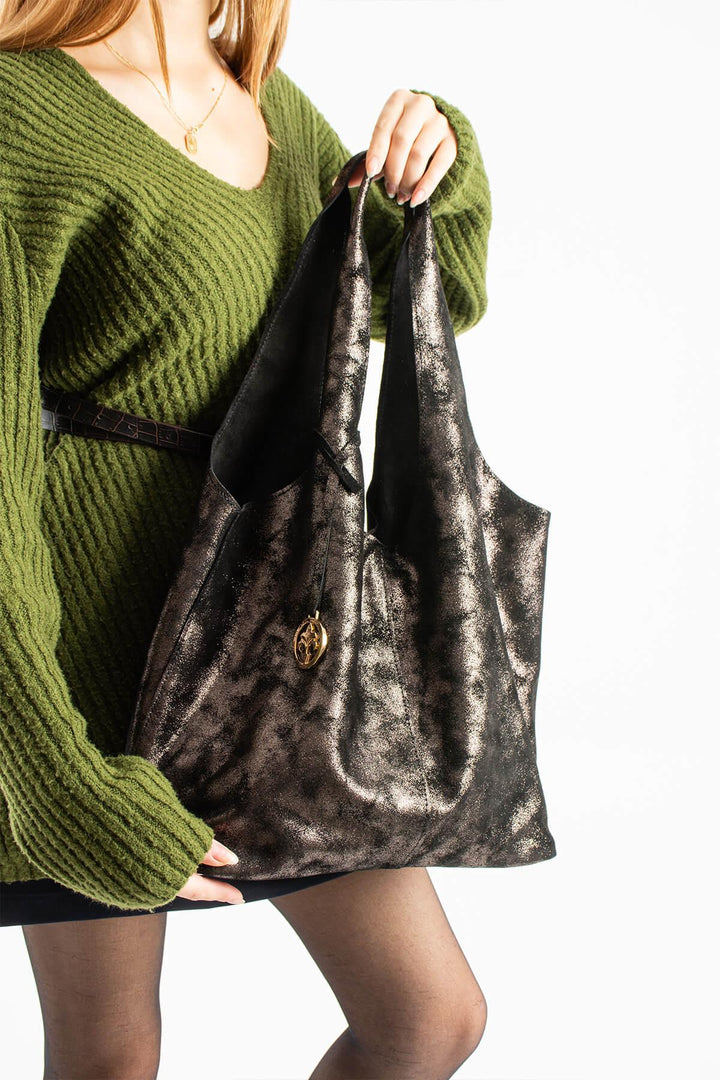 ANEORIS-M Kadın Hakiki Deri Omuz Çantası