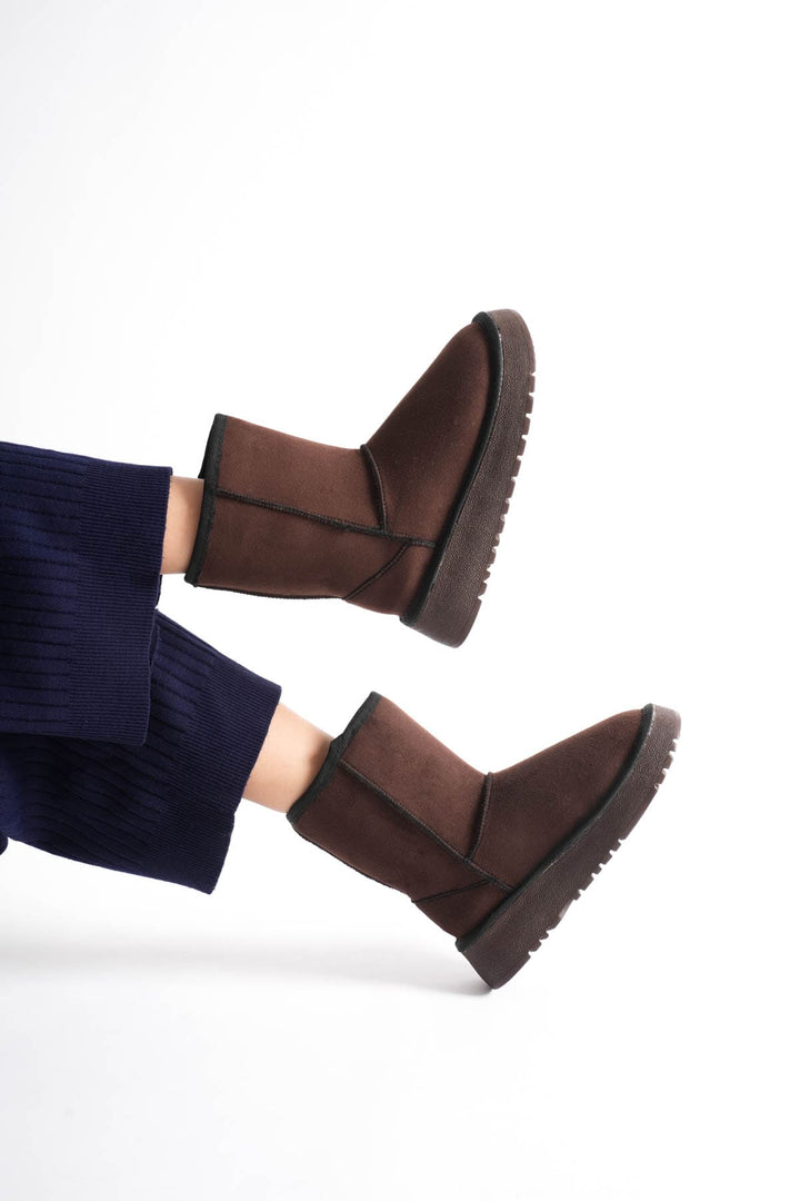 Anisa Kadın Acı Kahve Kışlık Kürklü Bot