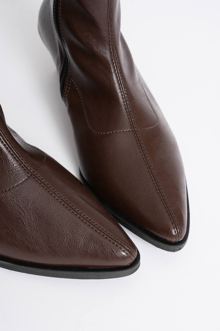 Ariana Kadın Acı Kahve İnce Topuklu Bot