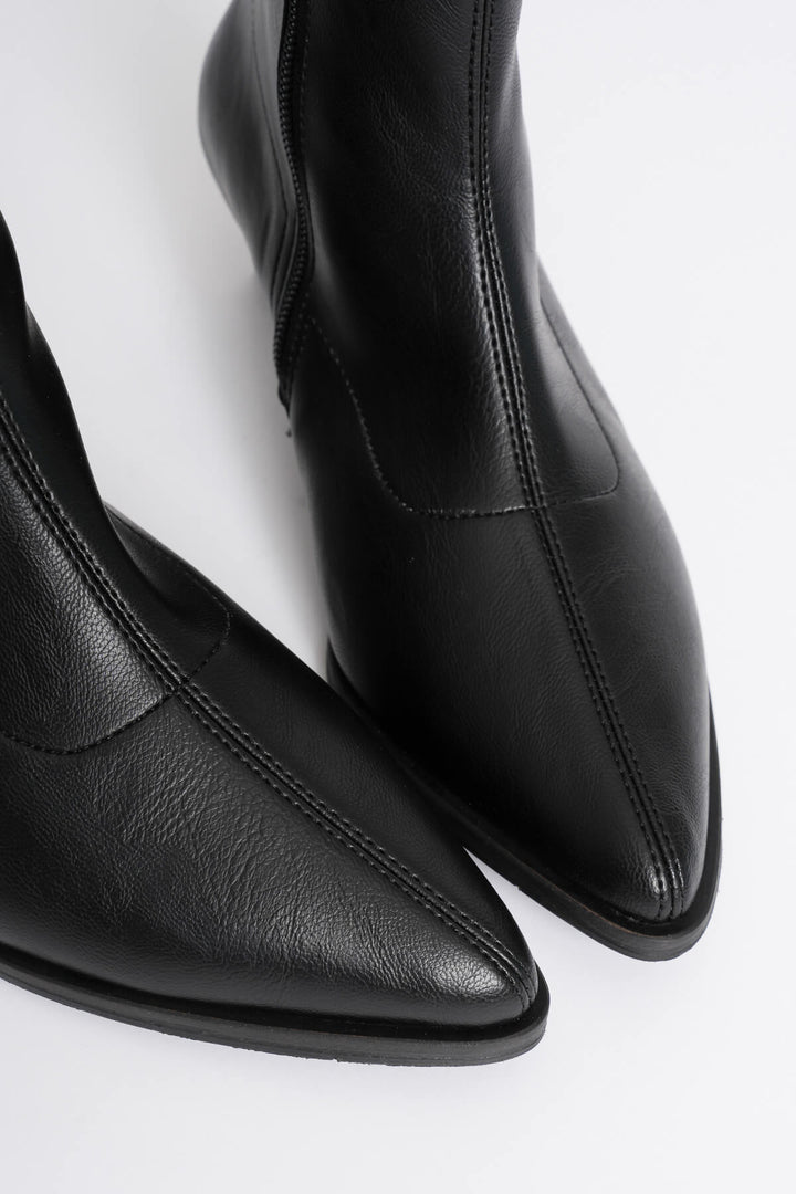 Ariana Kadın Siyah İnce Topuklu Bot