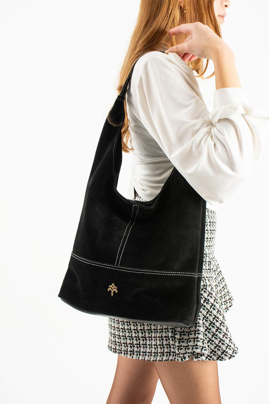 ASTRAEA Kadın Hakiki Süet Deri Omuz Çantası