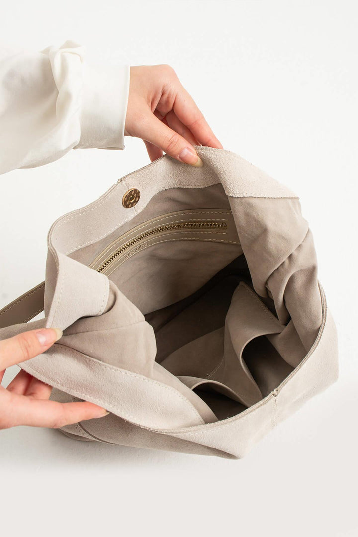 ASTRAEA Kadın Hakiki Süet Deri Omuz Çantası