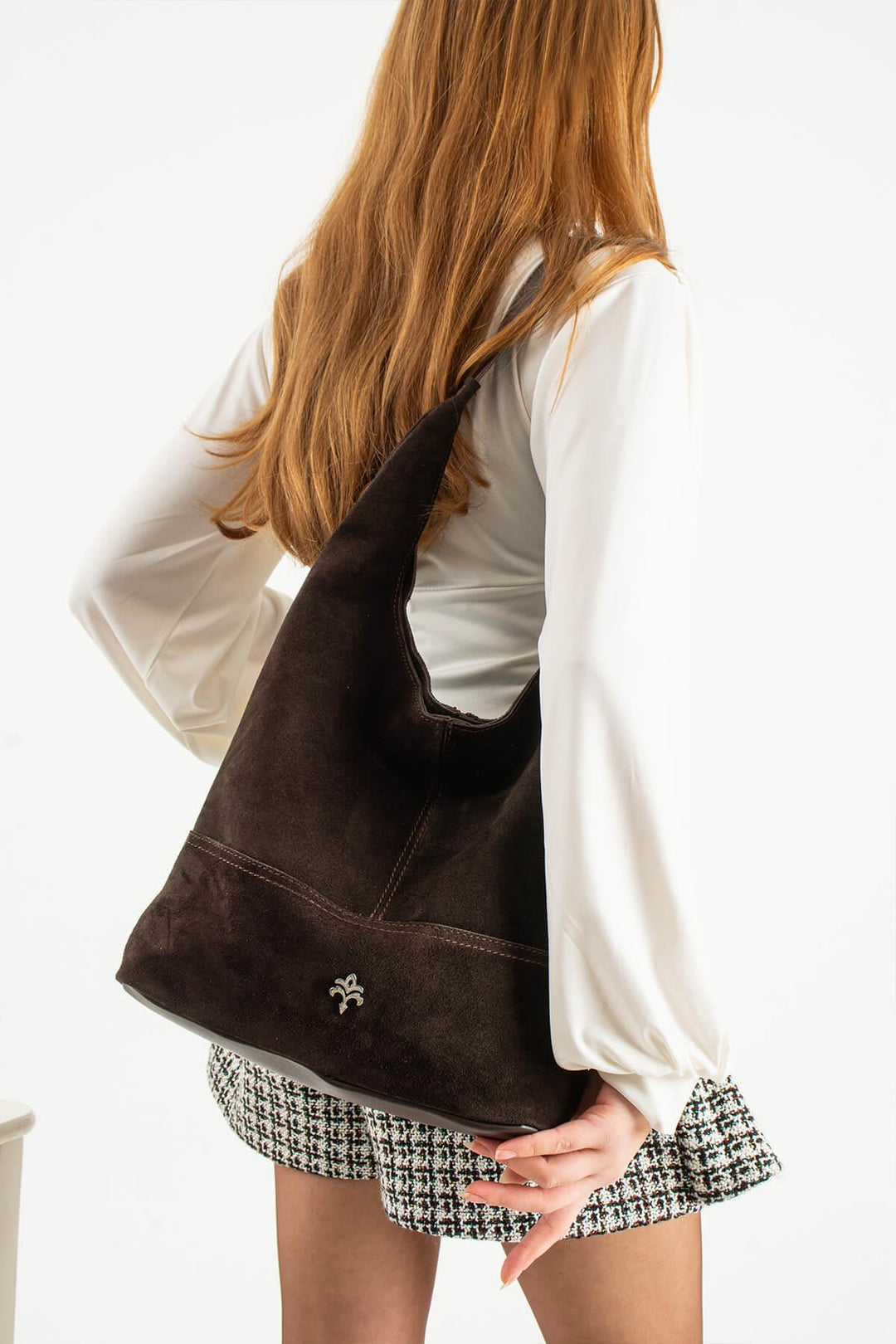 ASTRAEA Kadın Hakiki Süet Deri Omuz Çantası