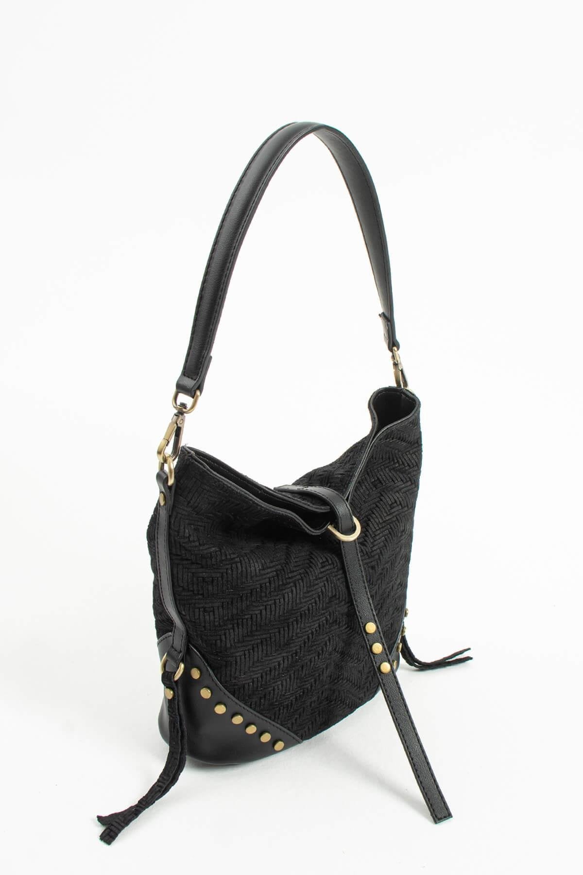 ATHERYA Hakiki Süet Deri Kadın Omuz Çantası