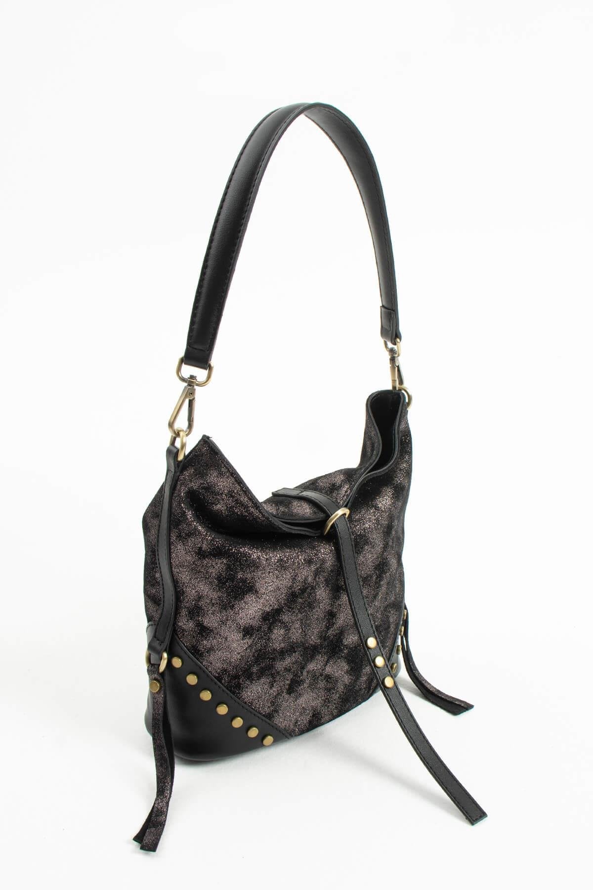 ATHERYA Hakiki Süet Deri Kadın Omuz Çantası