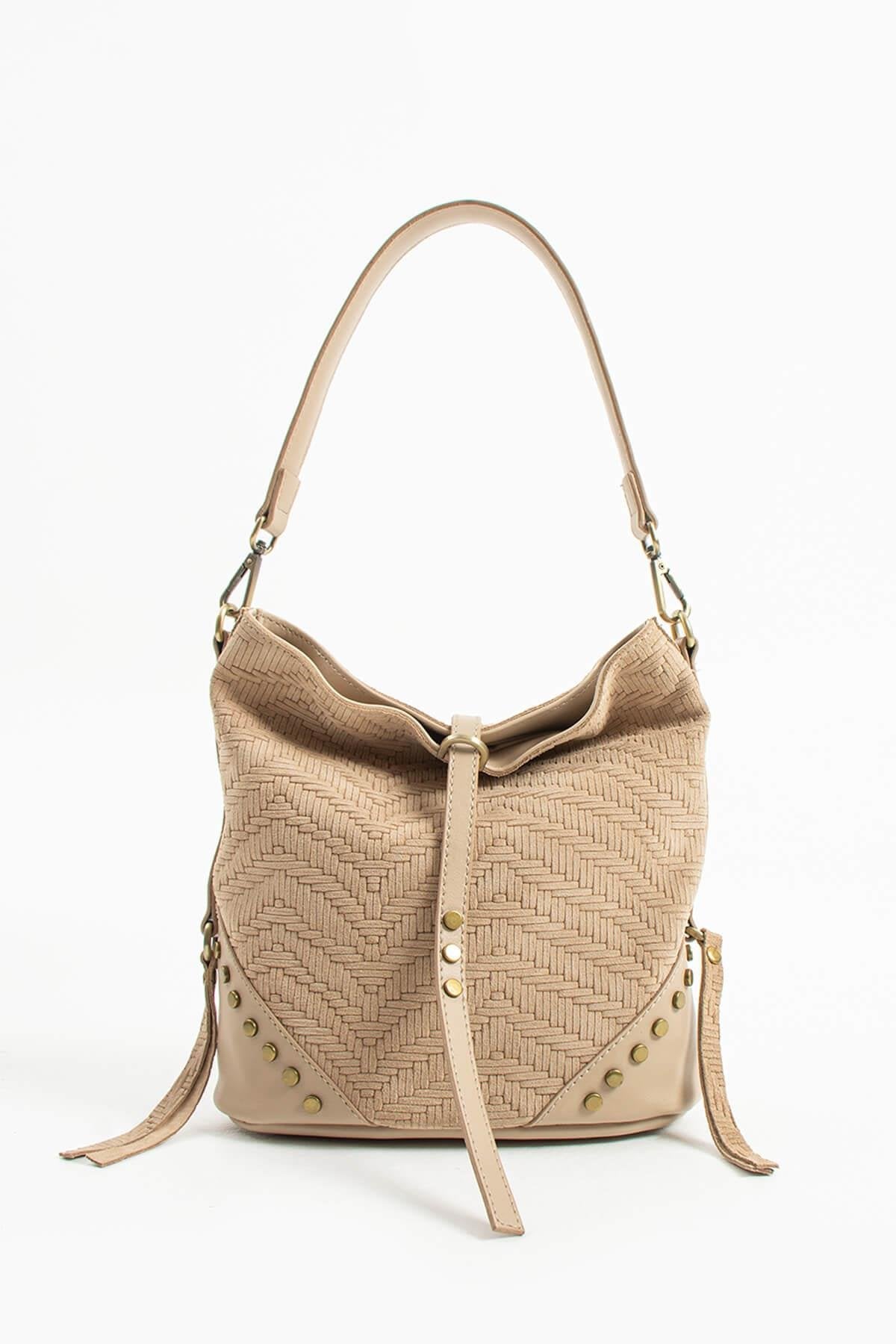 ATHERYA Hakiki Süet Deri Kadın Omuz Çantası