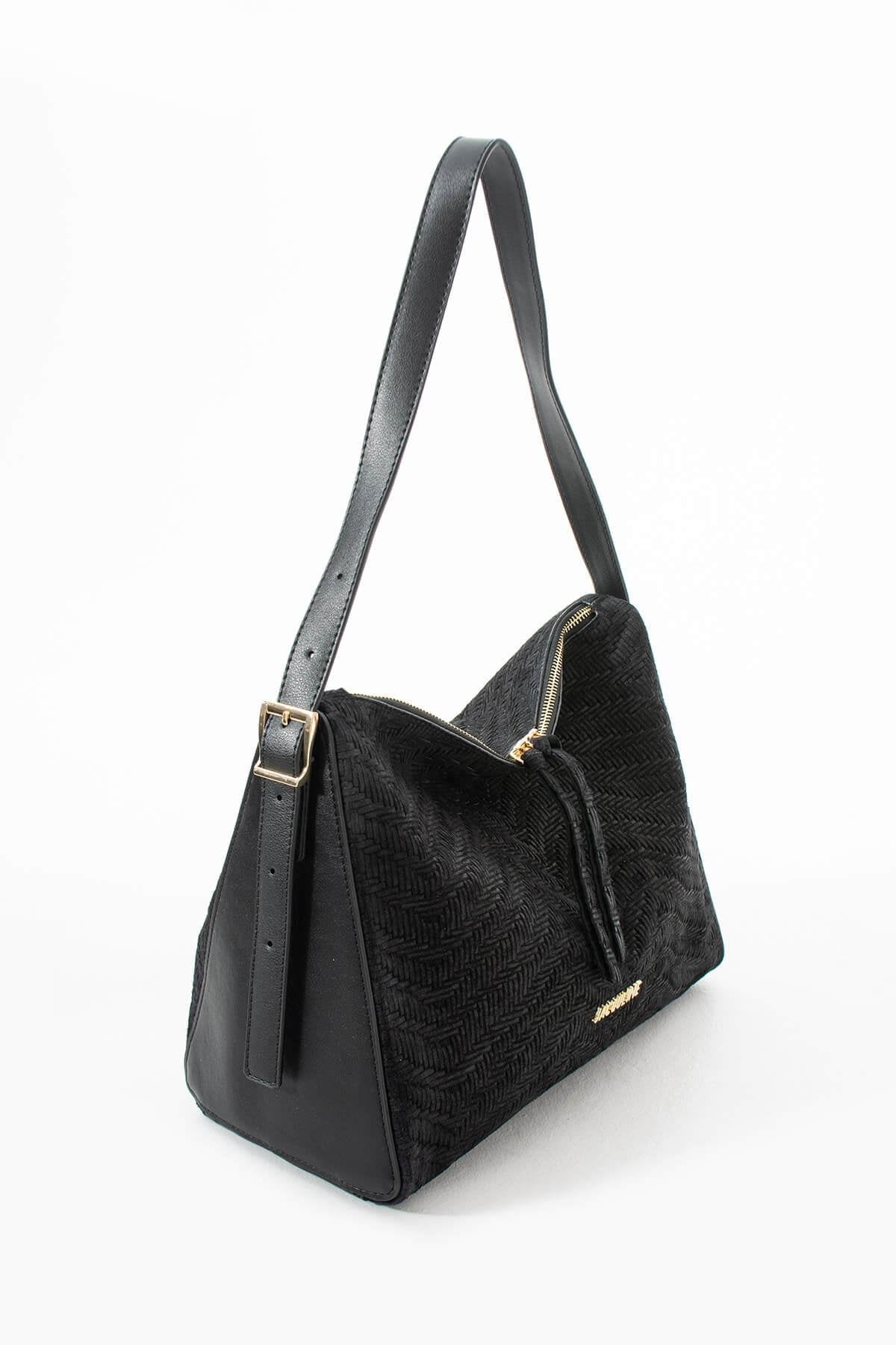 AURENYA Hakiki Süet Deri Kadın Omuz Çantası