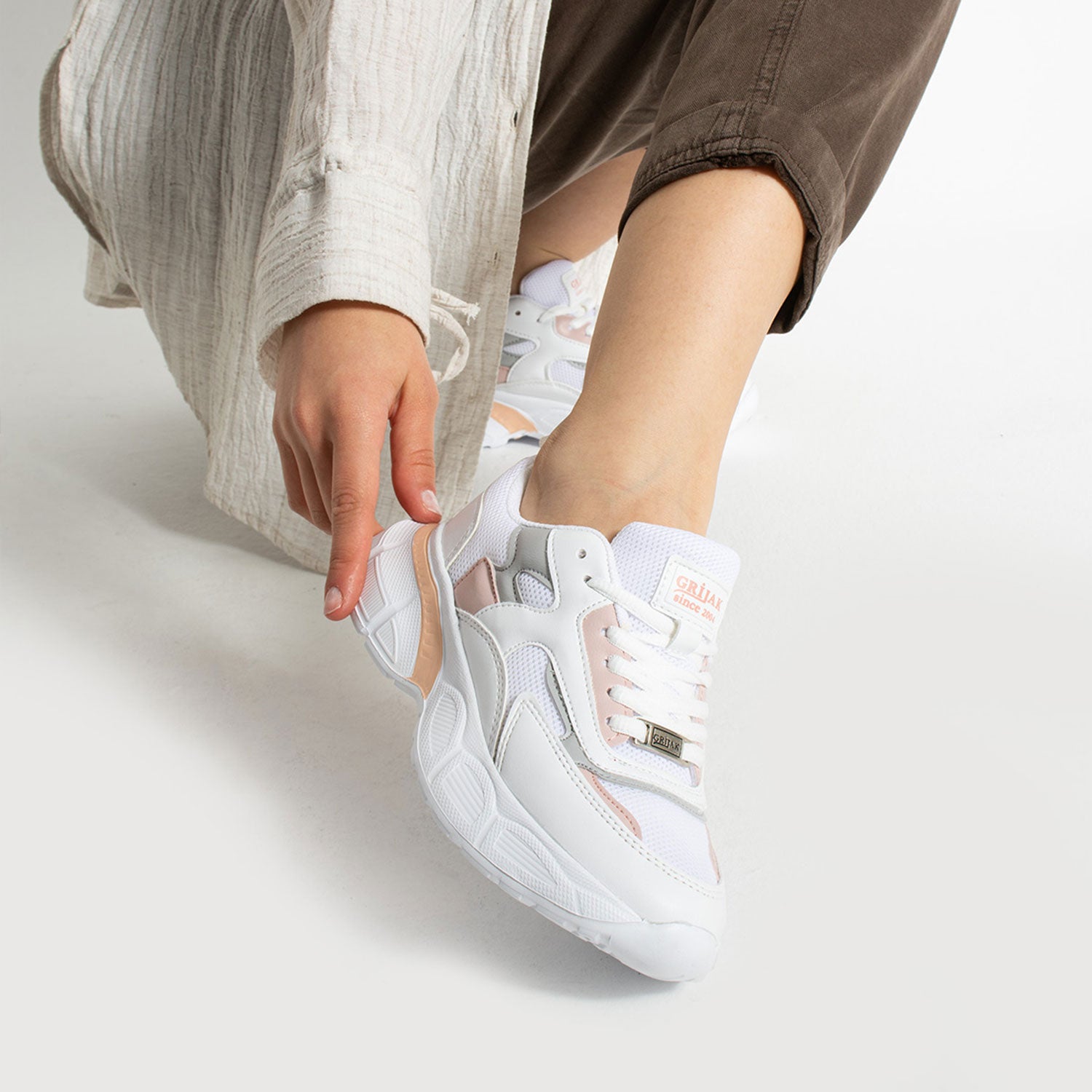 Babel Kadın Beyaz Mavi Pudra Günlük Spor Ayakkabı