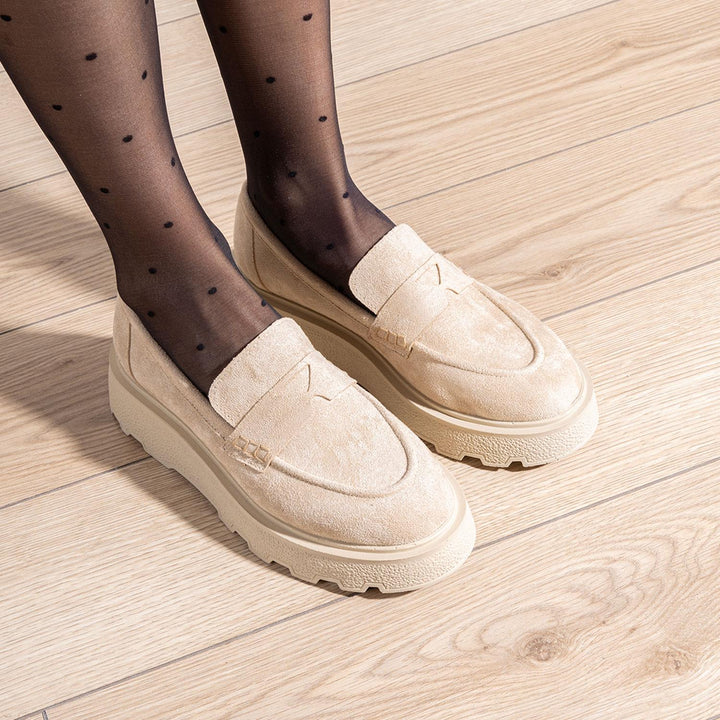 Beatrez Kadın Süet Ten Loafer