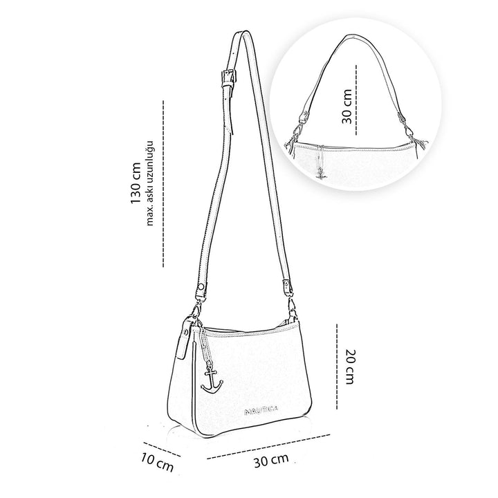 Nautica Birte Kadın Omuz Çantası ve Ayarlanabilir Askılı Çapraz Çanta CN5003T