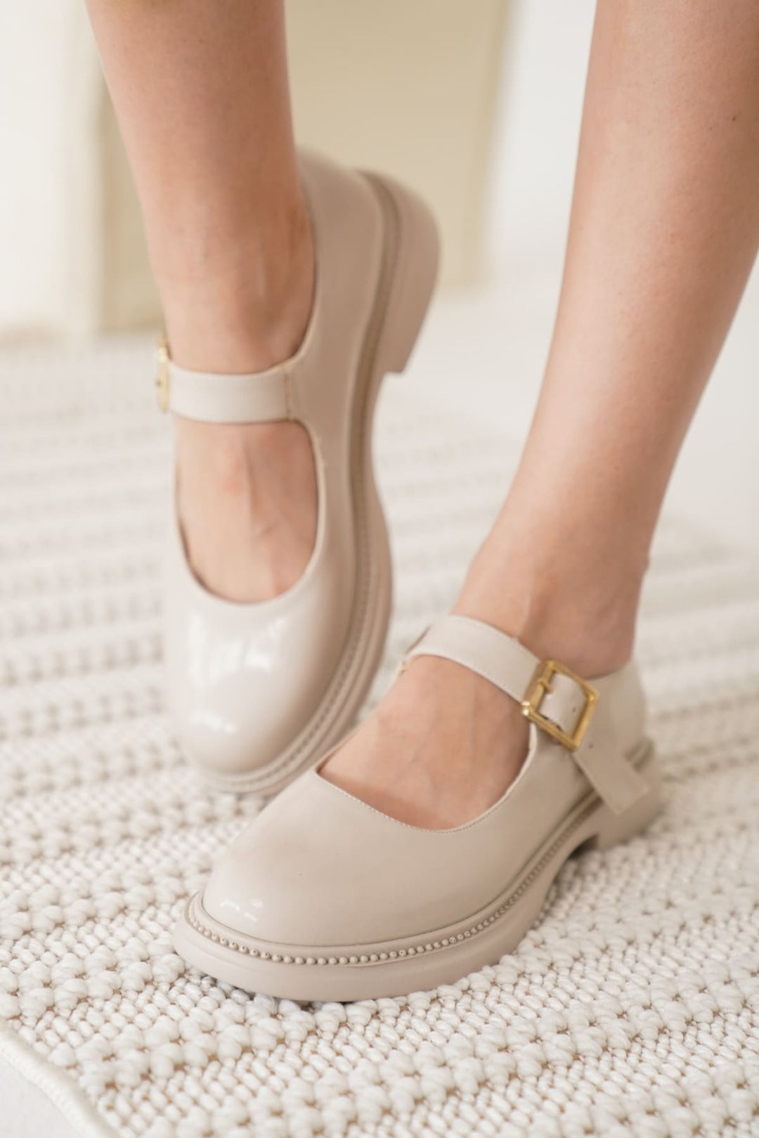 Briana Kadın Bej Rugan Babet Ayakkabı