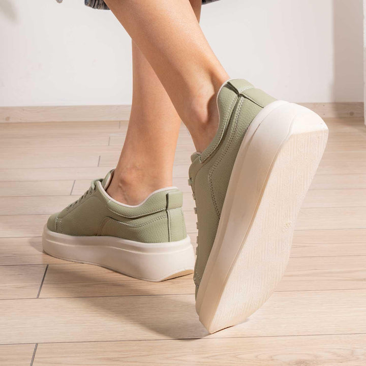 Candela Kadın Yüksek Taban Açık Yeşil Günlük Spor Ayakkabı