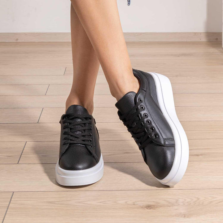 Candela Kadın Yüksek Taban Siyah Günlük Spor Ayakkabı