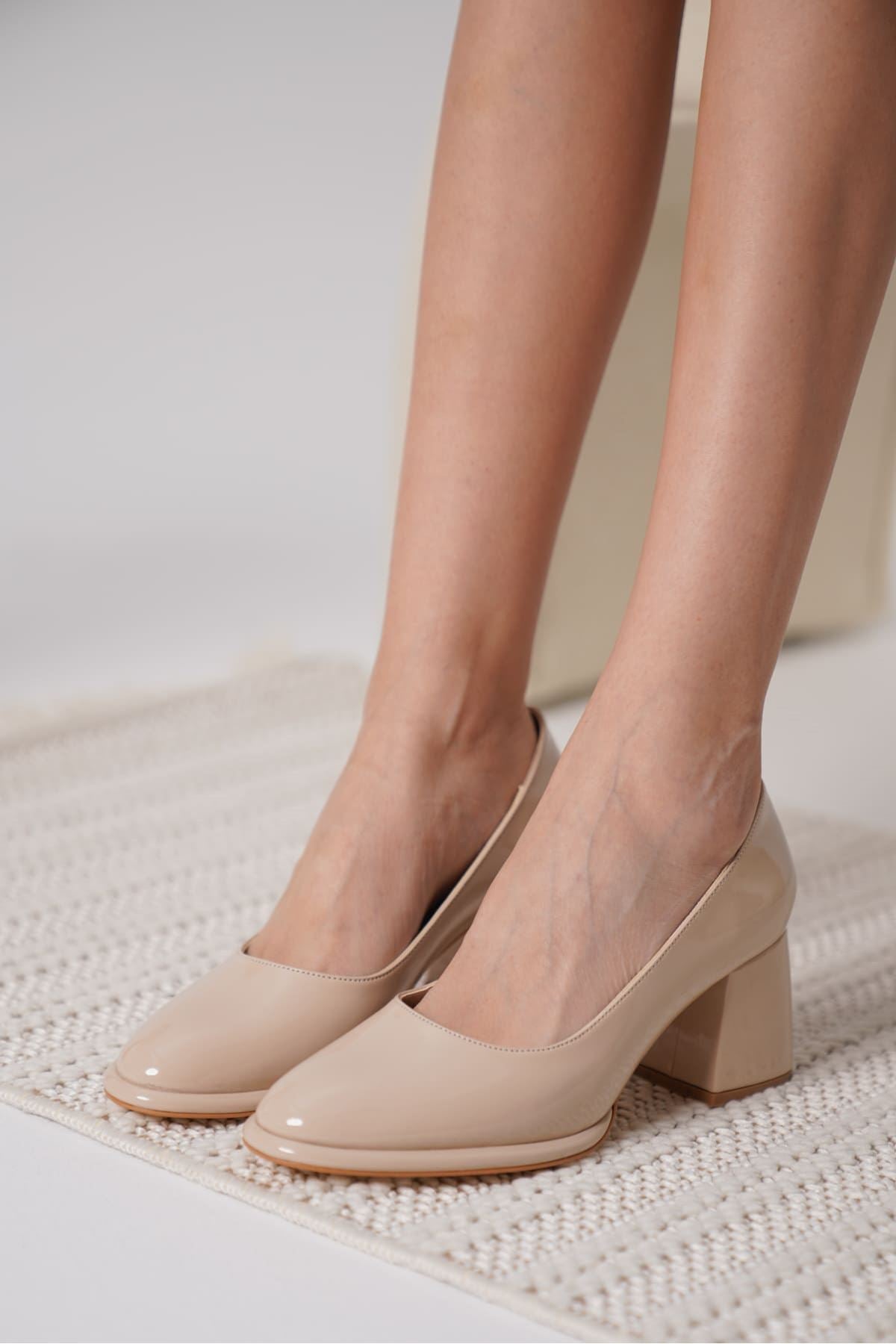 Candie Nude Rugan Kadın Stiletto Ayakkabı