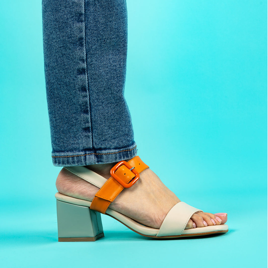 Capelo Kadın Renkli Kalın Topuk Ayakkabı
