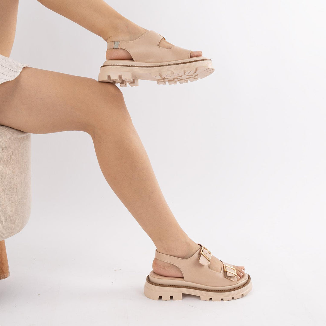 Carter Kadın Ayarlanabilir Kemerli Nut Sandalet