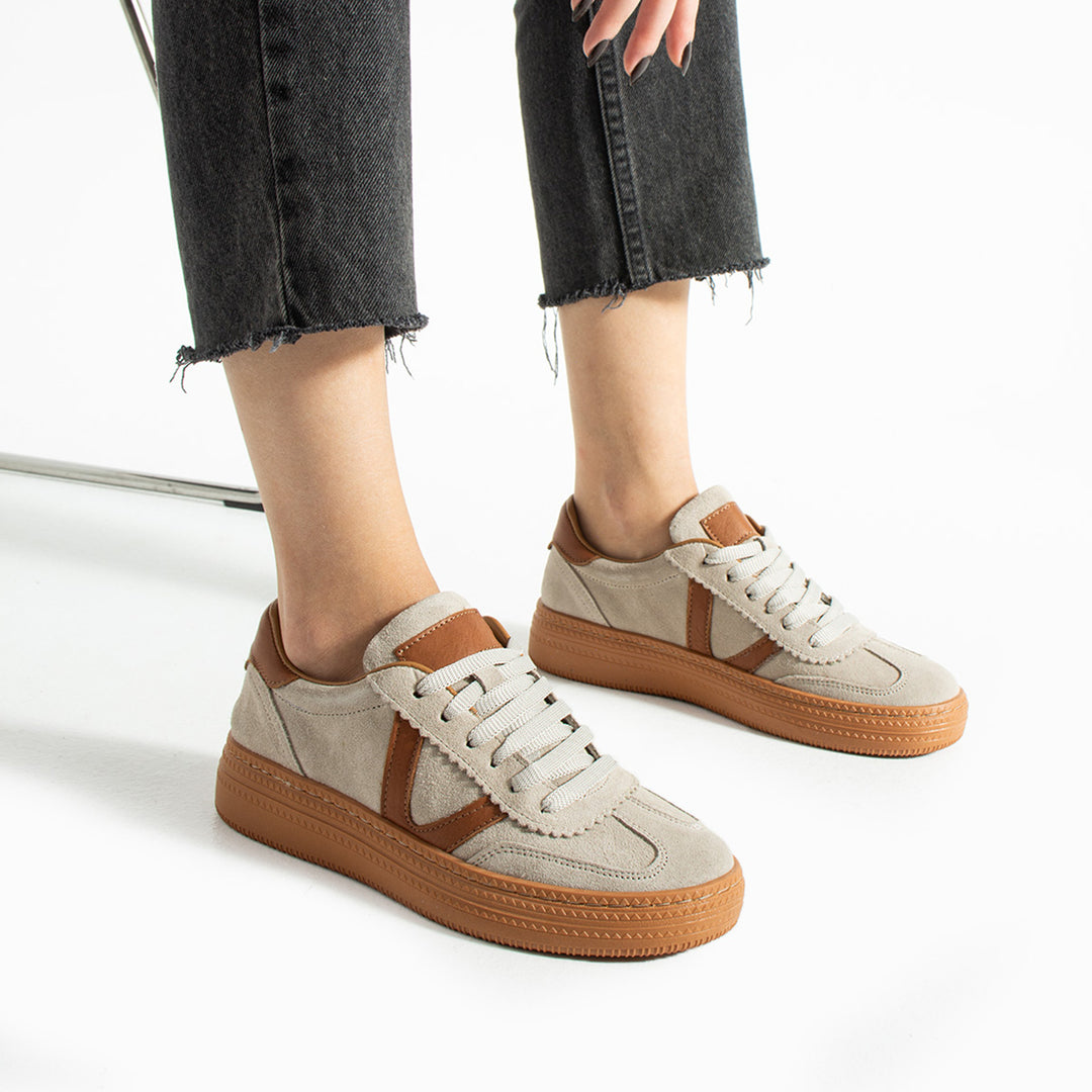 Ceesay Kadın Bej Süet Günlük Ayakkabı