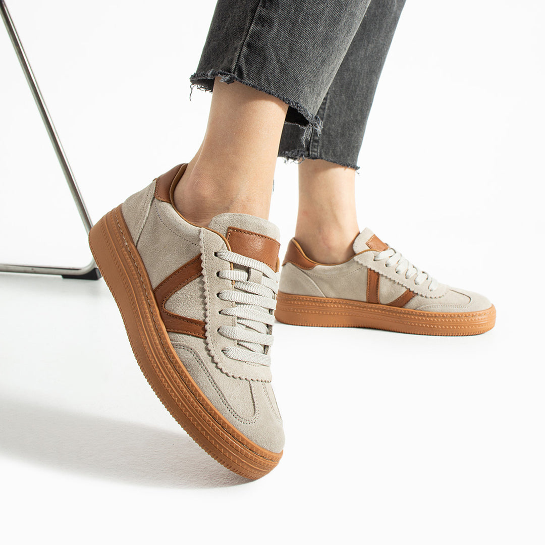 Ceesay Kadın Bej Süet Günlük Ayakkabı