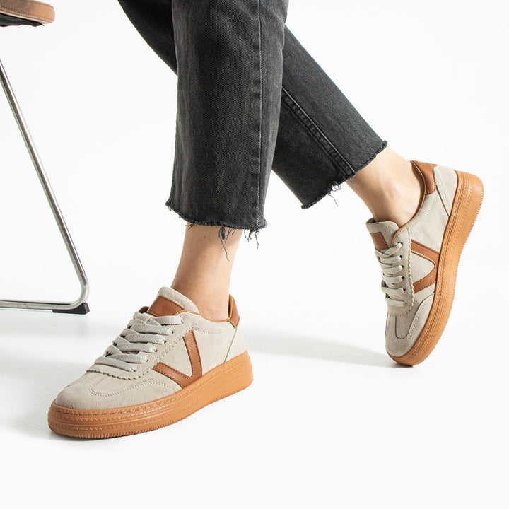 Ceesay Kadın Bej Süet Günlük Ayakkabı