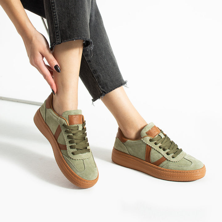 Ceesay Kadın Yeşil Süet Günlük Ayakkabı