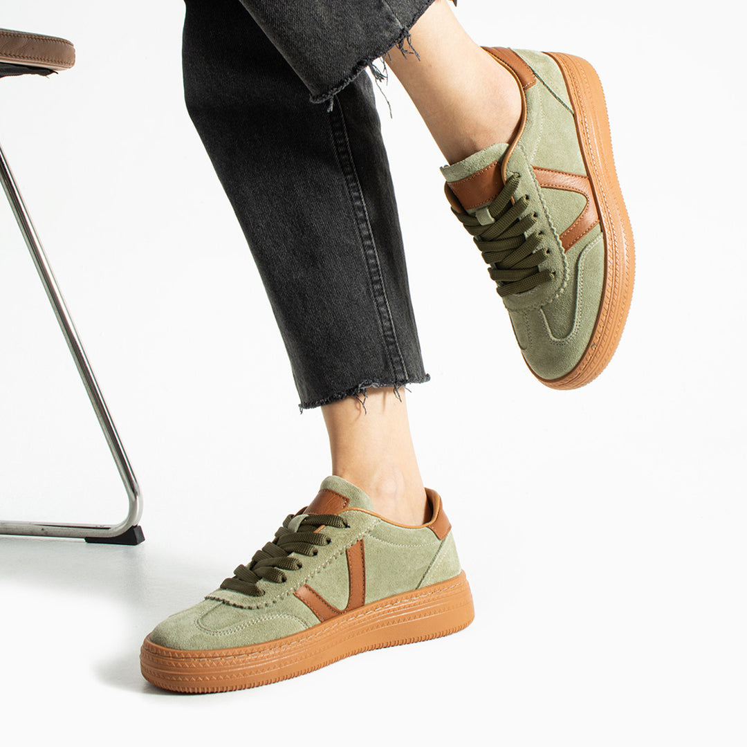 Ceesay Kadın Yeşil Süet Günlük Ayakkabı