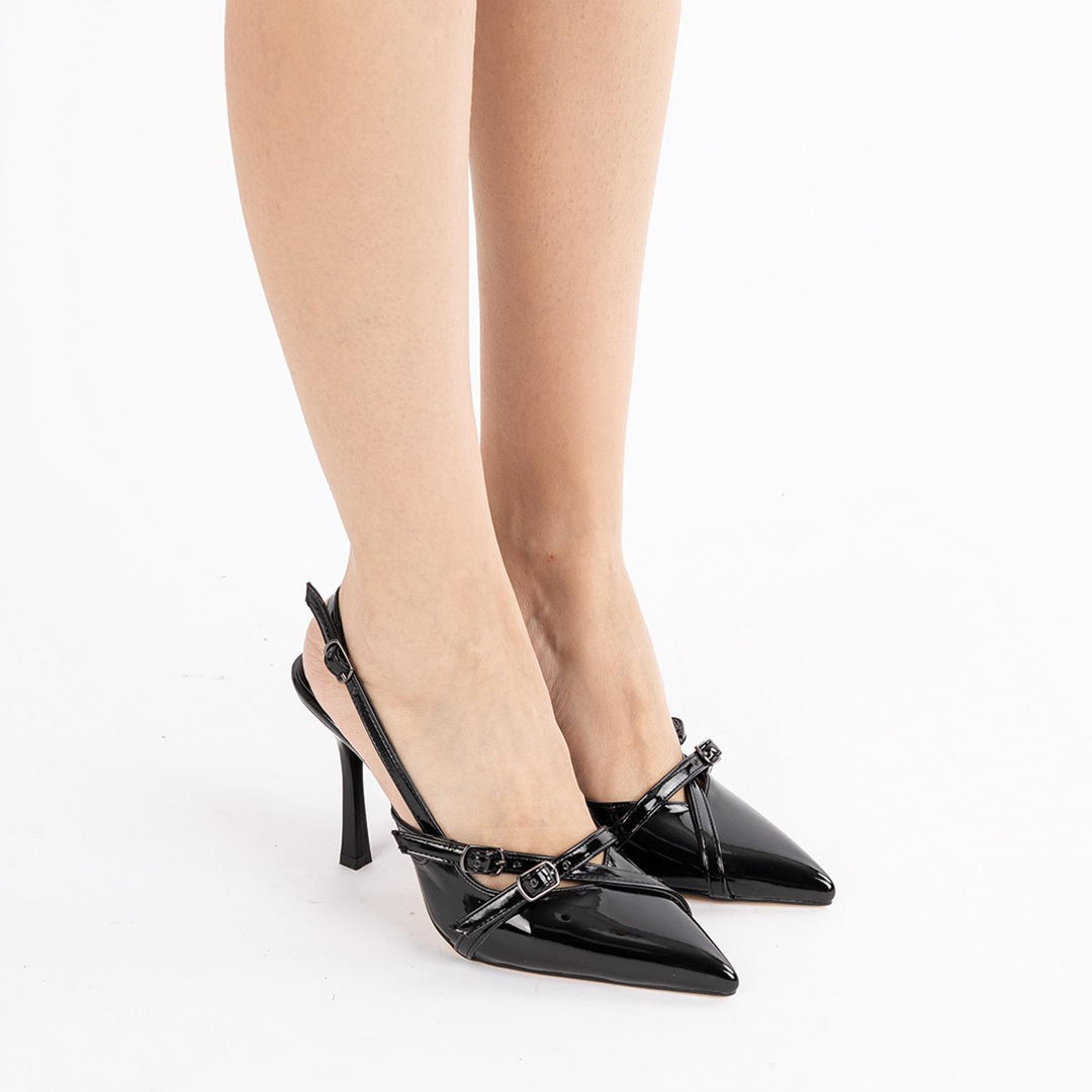 Conroy Kadın Rugan Siyah Topuklu Ayakkabı