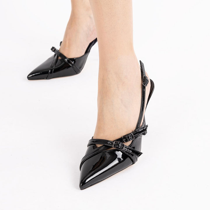 Conroy Kadın Rugan Siyah Topuklu Ayakkabı