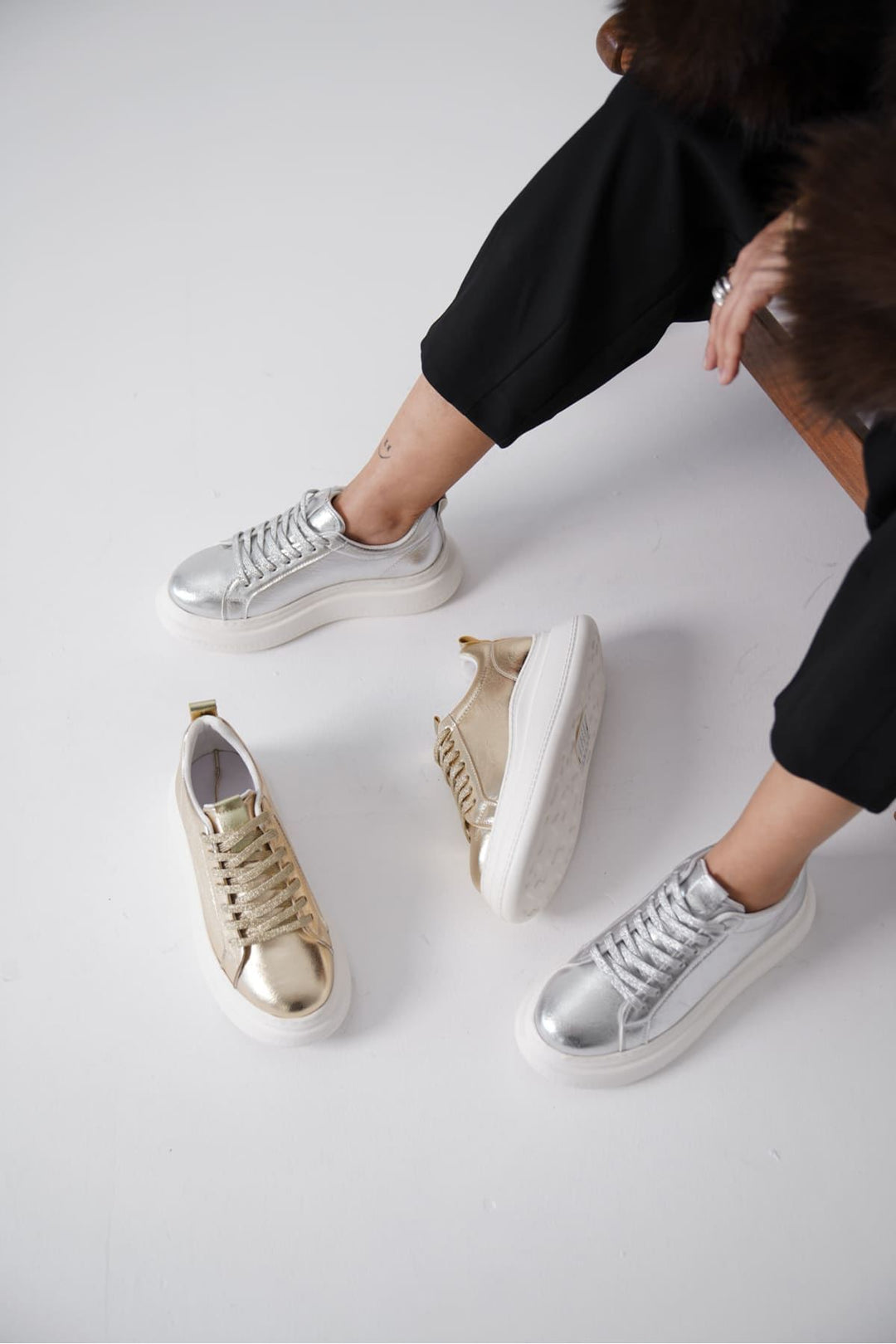 Dina Gümüş Kadın Sneaker