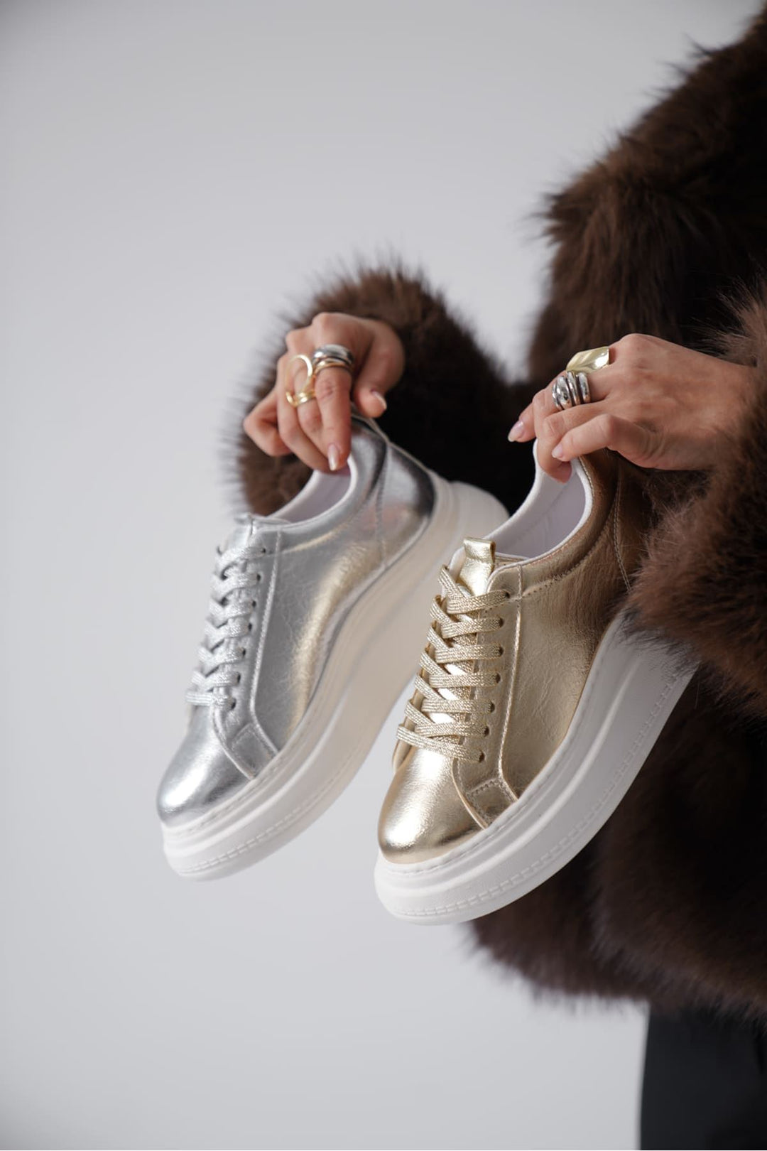 Dina Gümüş Kadın Sneaker