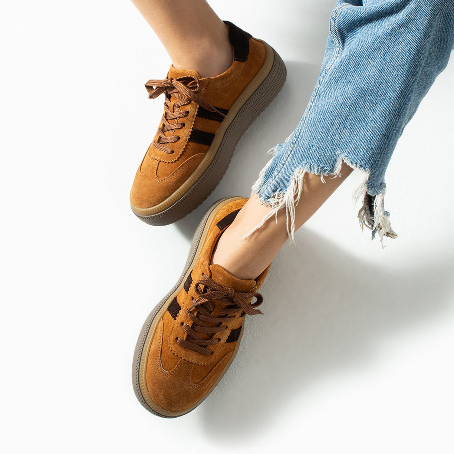 Doak Kadın Hakiki Süet Deri Taba Spor Ayakkabı