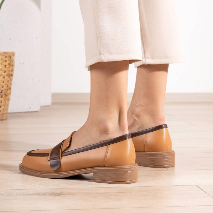 Dunces Loafer Kalın Taban Cilt Taba-Kahve Loafer