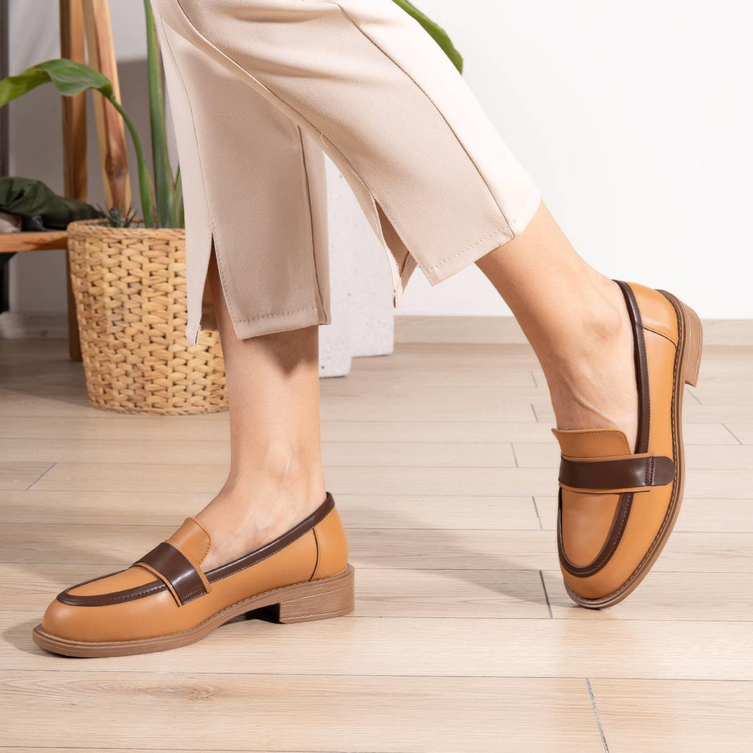 Dunces Loafer Kalın Taban Cilt Taba-Kahve Loafer