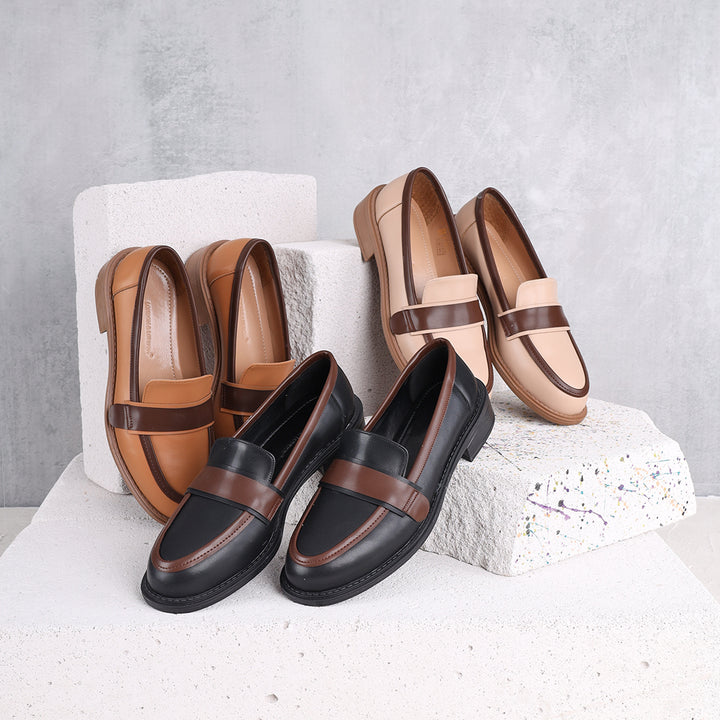 Dunces Loafer Kalın Taban Cilt Siyah Loafer