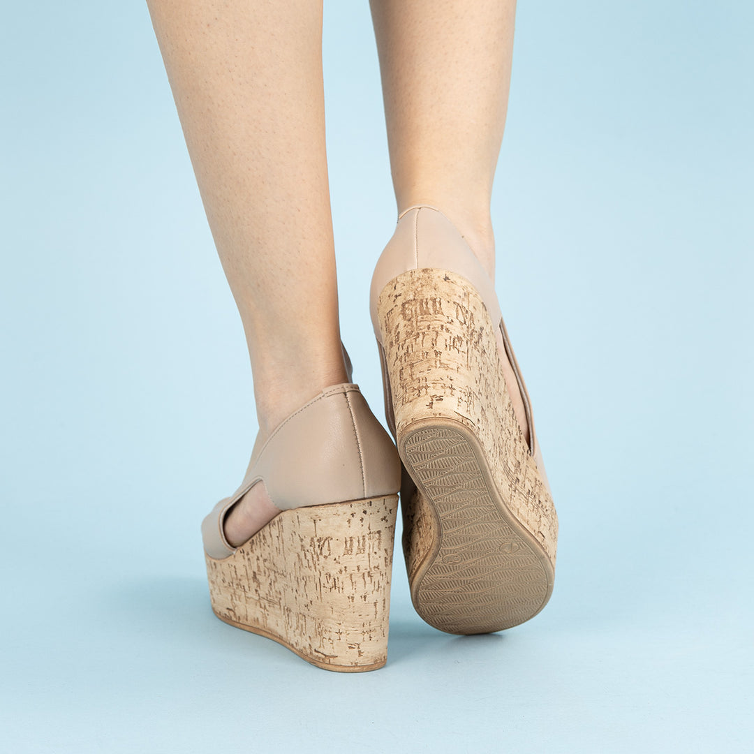 Dupo Kadın Nut Dolgu Topuk Sandalet