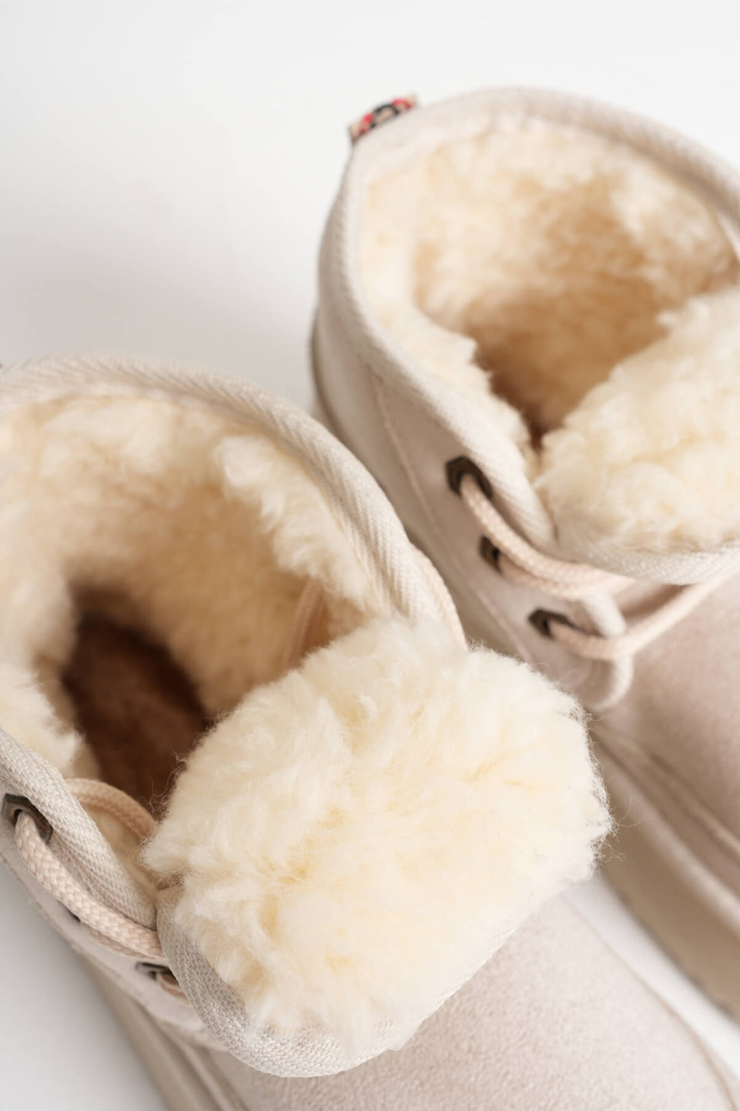 Elena Kadın Bej Kışlık İçi Kürklü Kalın Taban Bot