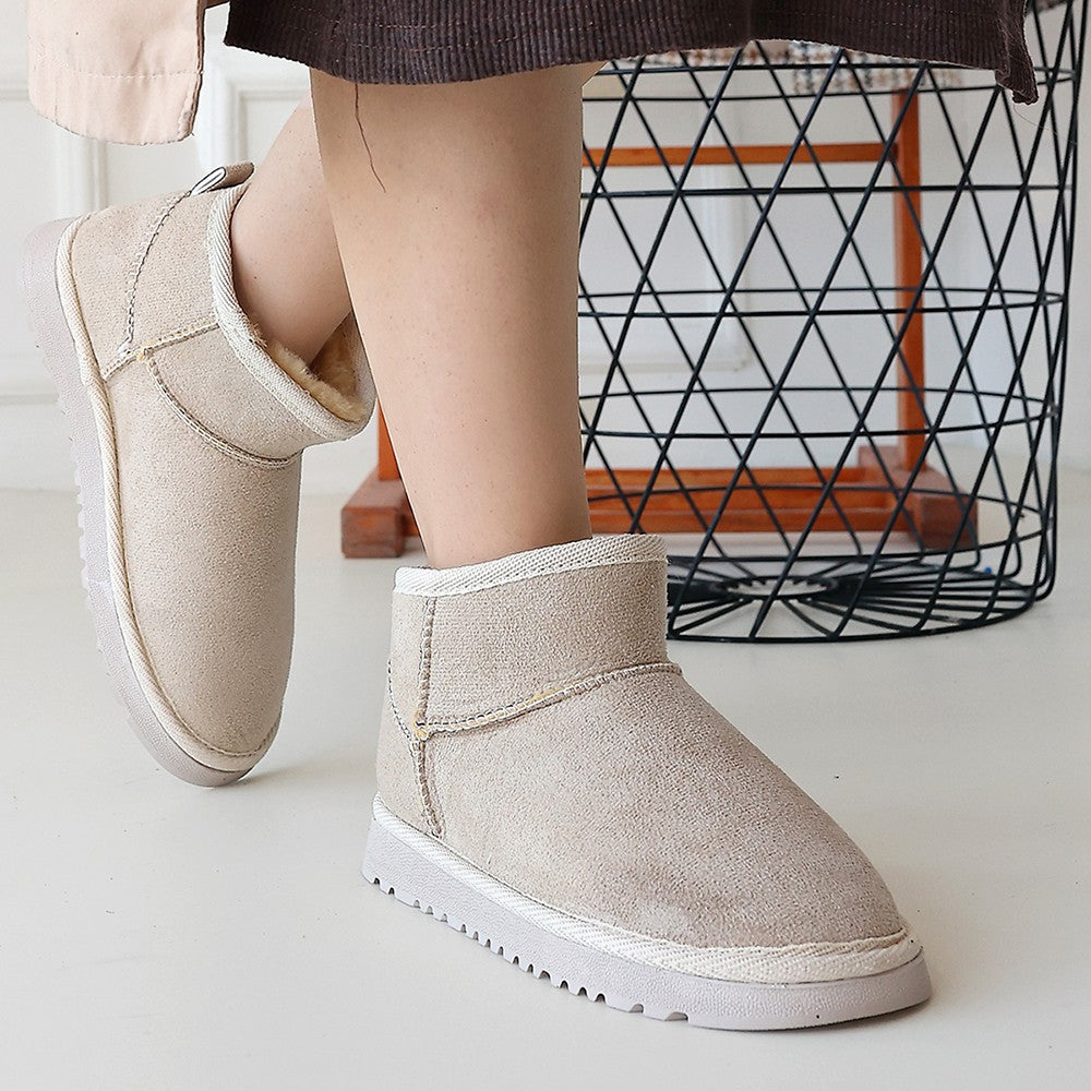 Velora Kadın Bej İçi Kürklü Süet Bot