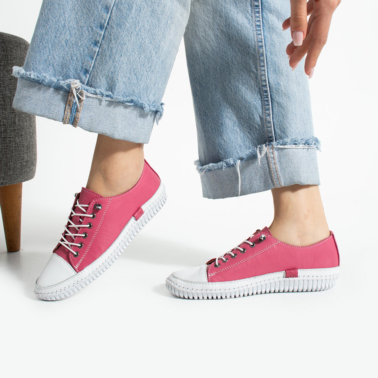 Endesa Kadın Hakiki Deri Fuşya Günlük Ayakkabı