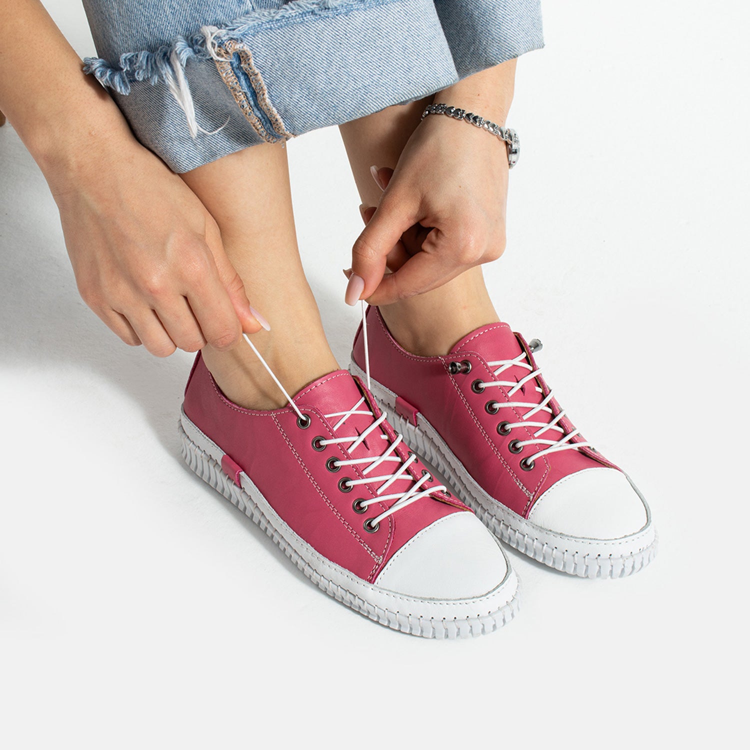 Endesa Kadın Hakiki Deri Fuşya Günlük Ayakkabı