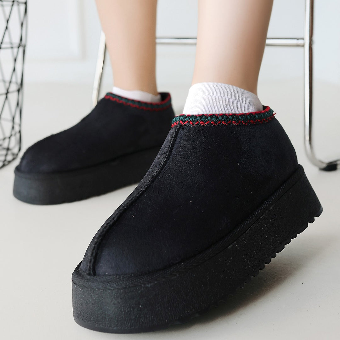 Foyk Kadın Siyah İçi Kürklü Süet Bot