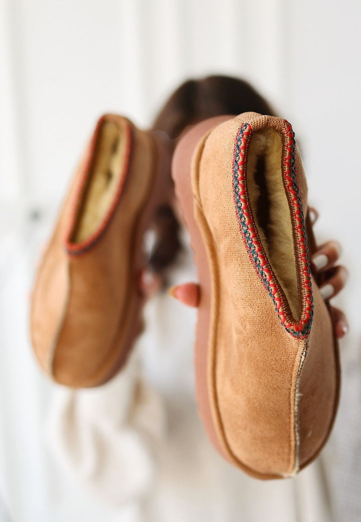 Foyk Kadın Taba İçi Kürklü Süet Bot