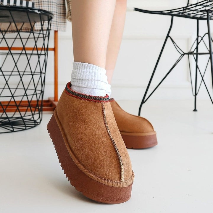 Foyk Kadın Taba İçi Kürklü Süet Bot