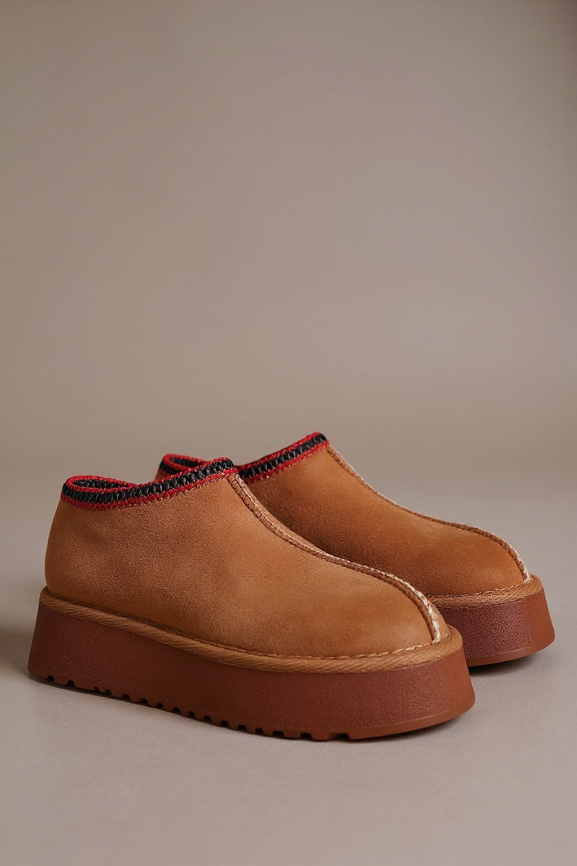 Foyk Kadın Taba İçi Kürklü Süet Bot