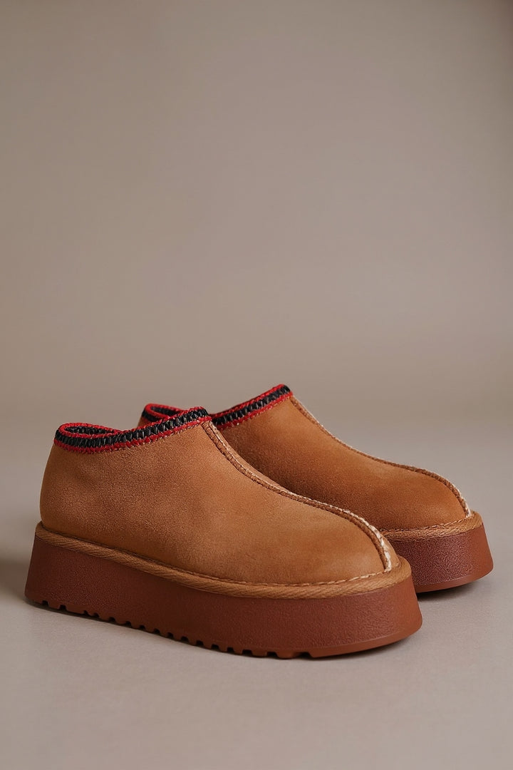 Foyk Kadın Taba İçi Kürklü Süet Bot