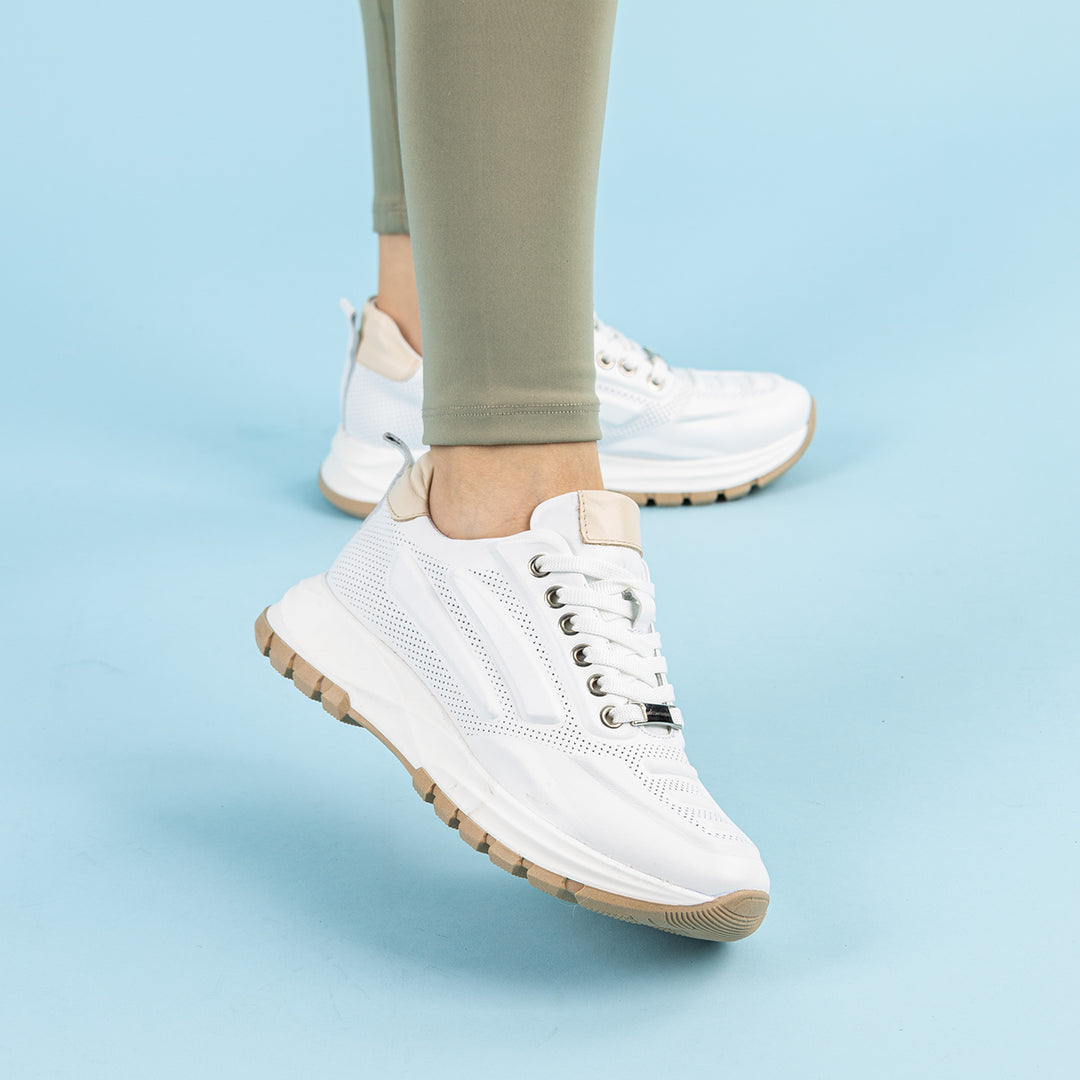 Fringe Kadın Hakiki Deri Beyaz Spor Ayakkabı